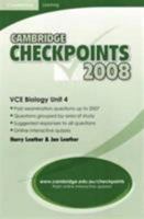Cambridge Checkpoints VCE Biology Unit 4 2008 0521717108 Book Cover