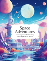 Space Adventures: Relaxing Galactic Serenity Coloring Book for Adults | Planets, Astronauts, Spaceships | B0CTMRPNCG Book Cover