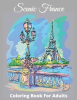 Scenic France Coloring Book For Adults B08QBRGL9Y Book Cover