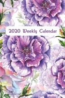 2020 Weekly Calendar: Watercolor Purple Peonies 1707977267 Book Cover