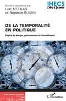 De la temporalité en politique: Esprit du temps, permanence et immédiateté (Cahiers Protagoras) (French Edition) 2343237204 Book Cover