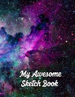 My Awesome Sketch Book: Notebook for Drawing, Writing, Painting, Sketching or Doodling, 110 Pages, 8.5x11 (Premium Abstract Cover) 1655061933 Book Cover
