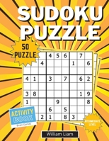 Intermediate level sudoku puzzle for adults 50 pages of brain games for adults 0522151736 Book Cover