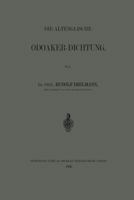 Die Altenglische Odoaker-Dichtung 0270218491 Book Cover