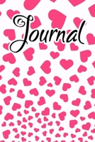 Journal: Dark Pink Falling Hearts Journal for women to write in 1657878163 Book Cover
