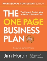 The One Page Business Plan Professional Consultant Edition 1797571745 Book Cover