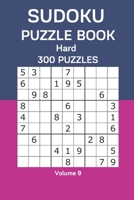 Sudoku Puzzle Book Hard: 300 Puzzles Volume 9 B08CWM8QJX Book Cover