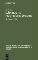 Sämtliche Poetische Werke 3112370732 Book Cover