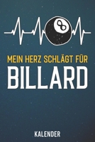 Kalender: 2020 A5 1 Woche 2 Seiten - 110 Seiten - Mein Herz schl�gt f�r Billard 165549855X Book Cover