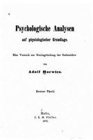 Psychologische Analysen Auf Physiologischer Grundlage 1530345383 Book Cover