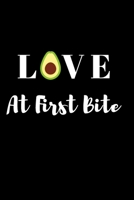Love at First Bite: Cute Avocado Lover Blank Notebook (6x9), 120 Pages 1702515567 Book Cover