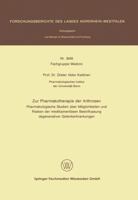Zur Pharmakotherapie Der Arthrosen: Pharmakologische Studien Uber Moglichkeiten Und Risiken Der Medikamentosen Beeinflussung Degenerativer Gelenkerkrankungen 3531030450 Book Cover