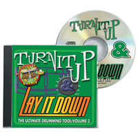 Turn It Up & Lay It Down, Vol. 3 - Rock-It Science: Play-Along CD for Drummers [Audio] 1423471806 Book Cover