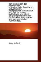 Berichtigungen der Roemischen, grieschischen, Persishcen, aegyptischen, hebraeischen Geschichte und 1110035888 Book Cover