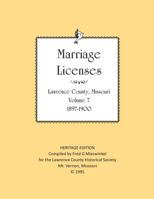 Lawrence County Missouri Marriages 1897-1900 1727379616 Book Cover
