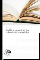 Codification Et Droit Des Collectivita(c)S Territoriales 3838176715 Book Cover