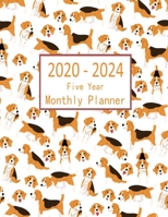 2020-2024 Five Year Monthly Planner: Beagle Dog 60 Month Calendar 1692951513 Book Cover