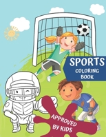 Sports Coloring Book: Pretty coloring book for boys and girls who love sports, large and one-sided pages, hours of fun for kids! Great gift for any sports fan. B083XTC657 Book Cover