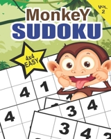 Monkey Sudoku Vol. 2 Easy: Educational brain games for kids, with easy 4x4 grid puzzles B088BGKYKT Book Cover