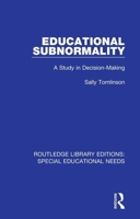 Educational Subnormality (International library of sociology) 1138592560 Book Cover