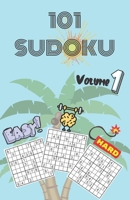 101 Sudoku Volume 1: Easy to Hard Large Print Small Format Book Solutions B08D4F8PSQ Book Cover
