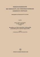 Herstellung Von Solen Einheitlicher Teilchengrosse Und Ermittlung Ihrer Optischen Eigenschaften: Aus Dem II. Physikalischen Institut Der Universitat Koln 3663036820 Book Cover