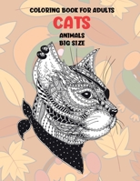 Coloring Book for Adults Big size - Animals - Cats null Book Cover