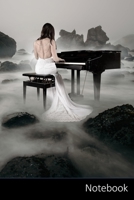 Notebook: Pianoforte Spielerin, Pianoforte, Sposa, Mare taccuino / agenda / quaderno delle annotazioni / diario / libro di scrittura / carnet / zibaldone - 6 x 9 pollici (15,24 x 22,86 cm), 110 pagine 1712930354 Book Cover