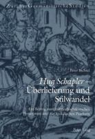 «Hug Schapler» - Ueberlieferung Und Stilwandel: Ein Beitrag Zum Fruehneuhochdeutschen Prosaroman Und Zur Lexikalischen Paarform 3906761797 Book Cover