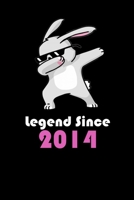Legend since 2014 Notebook, Dabbing bunny journal, Birthday Gifts, Gift idea for Boys and Girls: Blank Lined Notebook 6 x 9, 110 pages, matte finished cover 1660286271 Book Cover