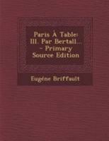 Paris � Table 2016155302 Book Cover