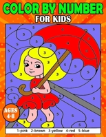 Color By Number Book For Kids Ages 4-8: Large Print Birds, Flowers, Animals, Princes, Landscape and Pretty Patterns null Book Cover
