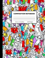 Composition Notebook: Pretty Wide Ruled Paper Notebook Journal Wide Blank Lined Workbook for Teens Kids Students Girls for Home School College for Writing Notes 8.5 x 11, 110 pages 1705945880 Book Cover