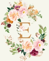 E: Initial Monogrammed Daily Planner; Undated Organizer for 12 months; Any year calendar with dot grid pages; Watercolor peonies flowers cover; Starts ... to Sunday; Schedule and Appointment tracker 1679359630 Book Cover