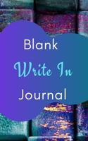 Blank Write In Journal (Purple Blue Abstract Art Cover) 1714293238 Book Cover