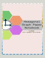 Hexagonal Graph Paper Notebook, 110 pages 8.5 x 11 inches, 21.59 x 27.94 cm 1097617351 Book Cover