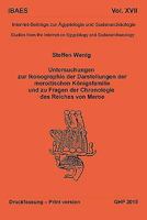 Untersuchungen Zur Ikonographie Der Darstellungen Der Meroitischen Königsfamilie Und Zu Fragen Der Chronologie Des Reiches Von Meroe: Internet-Beiträg 1906137420 Book Cover