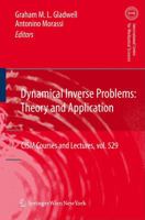 Dynamical Inverse Problems: Theory and Application 3709106958 Book Cover