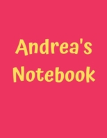Andrea’s Notebook: Pink Cover, College Ruled, 100 Sheets, 8.5" x 11" (Letter Size), White Paper (Women's Custom Names) 1675554331 Book Cover
