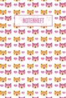 Notenheft: 100 Seiten I 8 Notensysteme pro Seite I Gr��e ca. Din A5 I Notenheft f�r Katzenliebhaber I Ideal f�r den Musikunterricht 1089188862 Book Cover