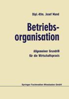 Betriebsorganisation: Allgemeiner Grundriss Fur Die Wirtschaftspraxis 3663127508 Book Cover
