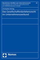Das Gesellschafterdarlehensrecht Im Unternehmensverbund 384872068X Book Cover