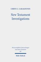 New Testament Investigations: A Diachronic Perspective 3161615956 Book Cover