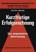 Kurzfristige Erfolgsrechnung: Eine Programmierte Unterweisung 3409200118 Book Cover