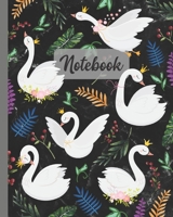 Notebook: Swan - Bird Animals Diary / Notes / Track / Log / Journal, Book Gifts For Women Men Kids Teens Girls Boys Friends 8x10 110 Pages 1676111190 Book Cover