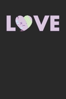 Love: Notebook A5 for Anime Merch, Yami Kawaii and Pastel Goth Lover I A5 (6x9 inch.) I Gift I 120 pages I square Grid I Squared 1674475861 Book Cover