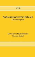 Subsumtionswörterbuch Deutsch-Englisch 3740732563 Book Cover