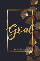 Goal Setting Planner: A Daily Goal Setting Planner and Organizer, Goal Journal and Commit Planner for Setting Goals with Inspirational and Motivational Quotes (Dark Golden Leaves) 1692766775 Book Cover