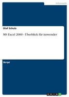MS Excel 2000 - �berblick f�r Anwender 3638696782 Book Cover
