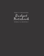 Budget Notebook: Monthly and Weekly Budgeting Workbook for Organizing Finances Professional Black 1073756335 Book Cover